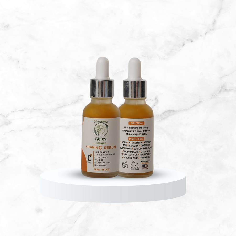 Glow Organic Vitamin C Brightening Serum for Face